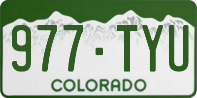 CO license plate 977TYU