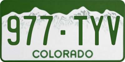 CO license plate 977TYV
