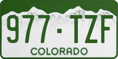 CO license plate 977TZF