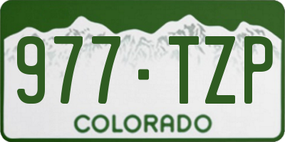 CO license plate 977TZP