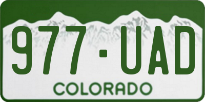 CO license plate 977UAD