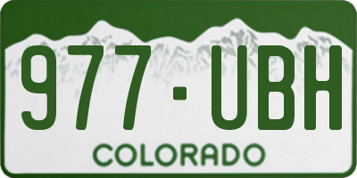 CO license plate 977UBH
