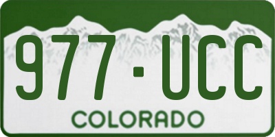CO license plate 977UCC