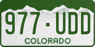 CO license plate 977UDD