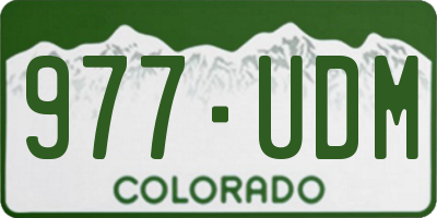 CO license plate 977UDM