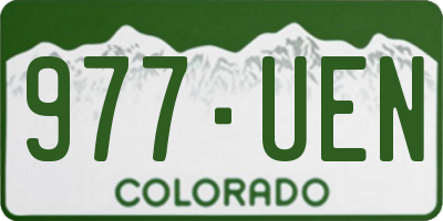 CO license plate 977UEN