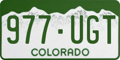 CO license plate 977UGT