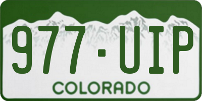 CO license plate 977UIP