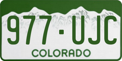 CO license plate 977UJC