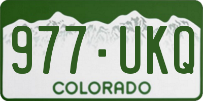 CO license plate 977UKQ