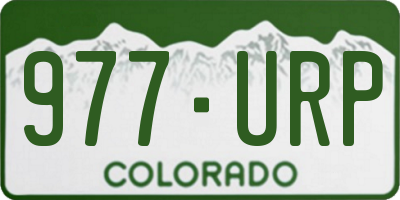 CO license plate 977URP