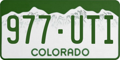 CO license plate 977UTI