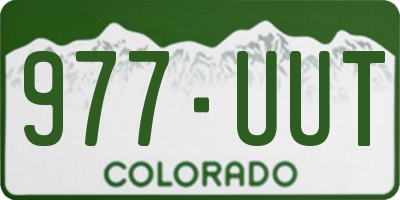 CO license plate 977UUT