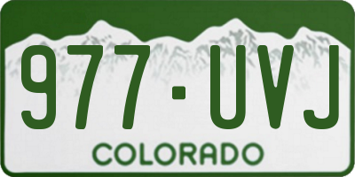 CO license plate 977UVJ