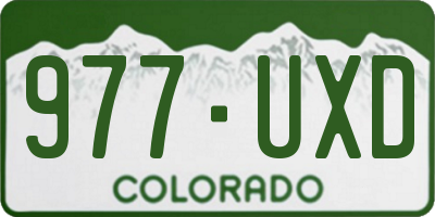 CO license plate 977UXD