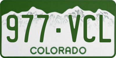 CO license plate 977VCL