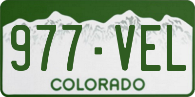 CO license plate 977VEL