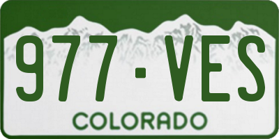 CO license plate 977VES