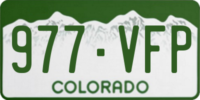 CO license plate 977VFP