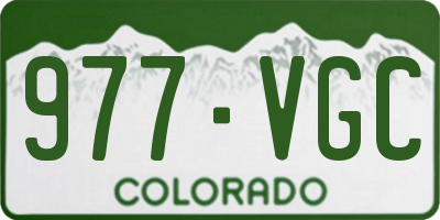 CO license plate 977VGC