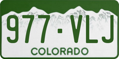 CO license plate 977VLJ