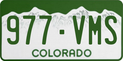 CO license plate 977VMS