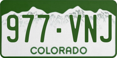 CO license plate 977VNJ