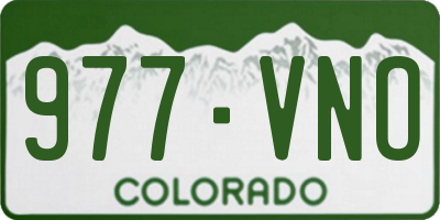 CO license plate 977VNO