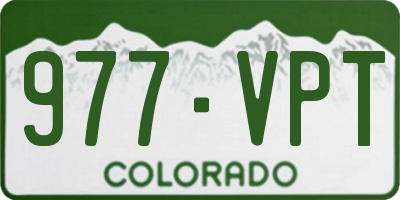 CO license plate 977VPT