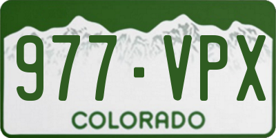 CO license plate 977VPX
