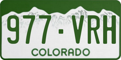 CO license plate 977VRH