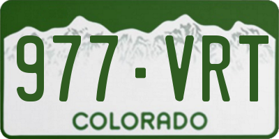 CO license plate 977VRT