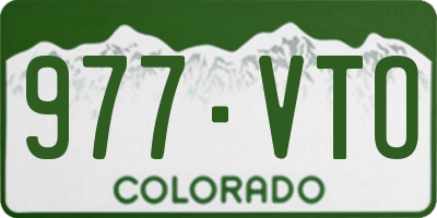 CO license plate 977VTO