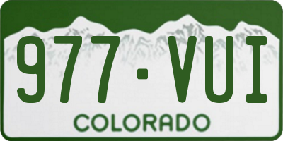 CO license plate 977VUI