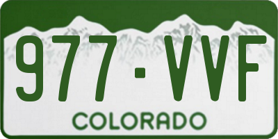 CO license plate 977VVF