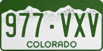 CO license plate 977VXV