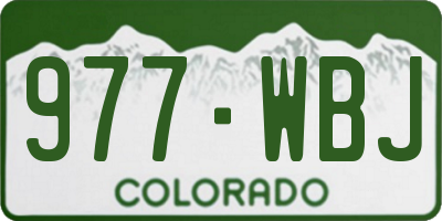 CO license plate 977WBJ