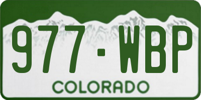 CO license plate 977WBP