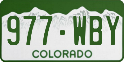 CO license plate 977WBY