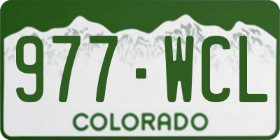 CO license plate 977WCL