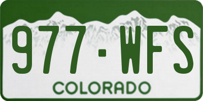 CO license plate 977WFS