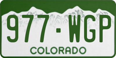 CO license plate 977WGP