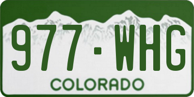CO license plate 977WHG