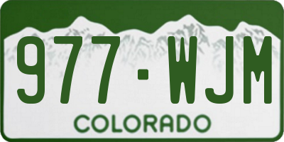 CO license plate 977WJM