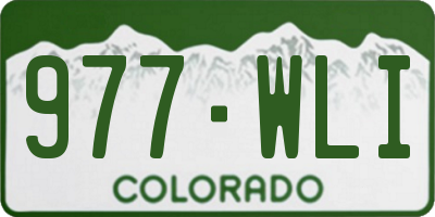 CO license plate 977WLI