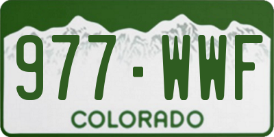 CO license plate 977WWF