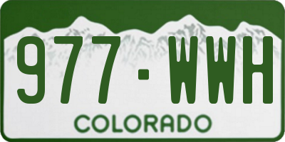 CO license plate 977WWH