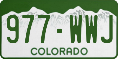 CO license plate 977WWJ