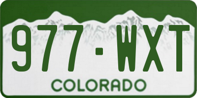 CO license plate 977WXT