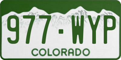 CO license plate 977WYP